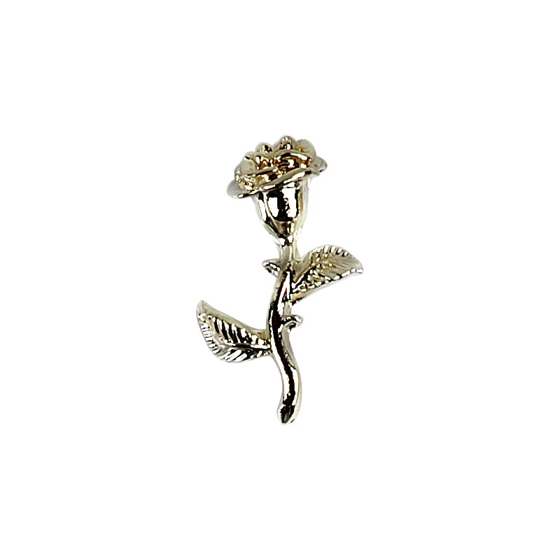 20PCS 3D Retro Metal Rose Nail Charms Parts Flower Spray Accessories For Manicure Decor Nails Decoration Supplies Materials