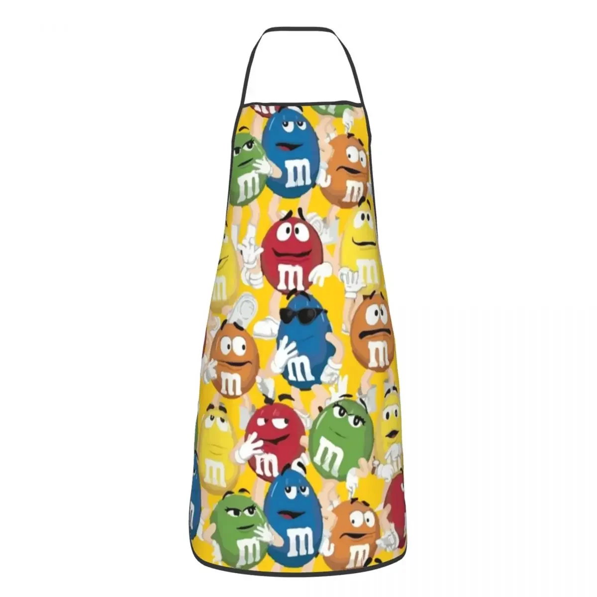 

Набор персонажей M и M, фартук для шеф-повара, кулинарии, кухни, Tablier, водонепроницаемый нагрудник, кухонный сарафан для чистки для женщин и мужчин, живопись
