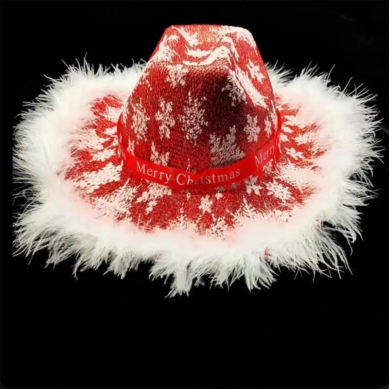 

Ковбойские шляпы Унисекс Рождественская шляпа от солнца Ковбойская шляпа в стиле вестерн с отделкой из перьев