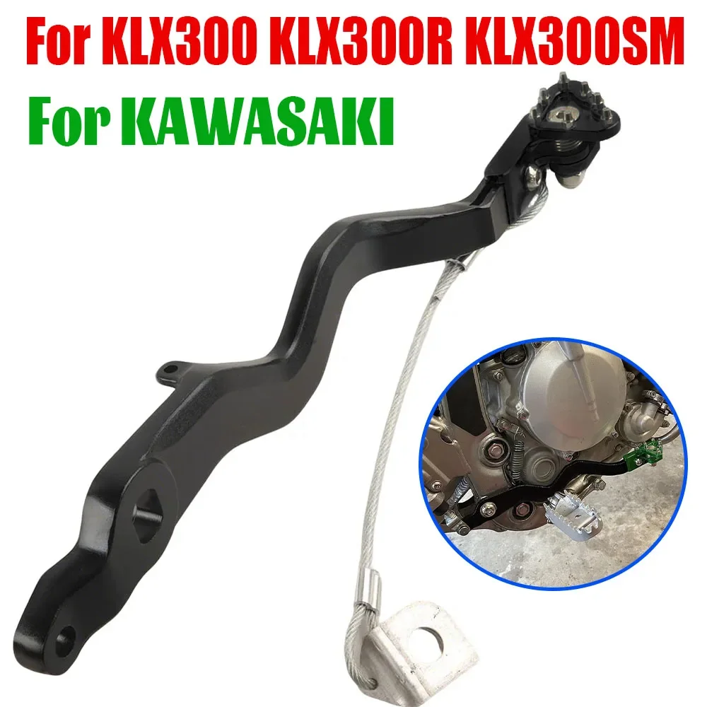 For Kawasaki KLX300 KLX300R KLX300SM KLX 300 KLX 300R 300SM Motorcycle Accessories Forged Folding Rear Foot Brake Pedal Lever