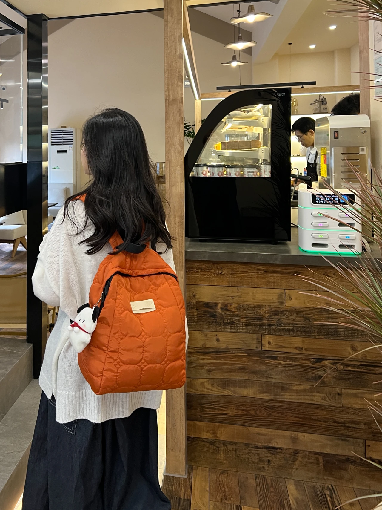 La nuova borsa a tracolla per abito in cotone coreano in piuma leggera da donna zaino piccolo casual per il pendolarismo versatile zainetto per studenti