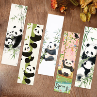 30Pcs Cute Panda Themed Cartoon Bookmarks, Simple Student Reading Page Markers, Perfect for Back To School Gifts