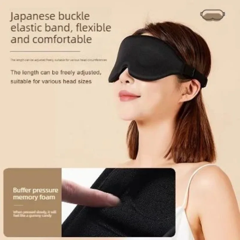 3D Stereo Sleep Mask Breathable Slow Rebound Foam Soft Skin-Friendly Lightweight Eye Cover for Home Office Nap - view 4