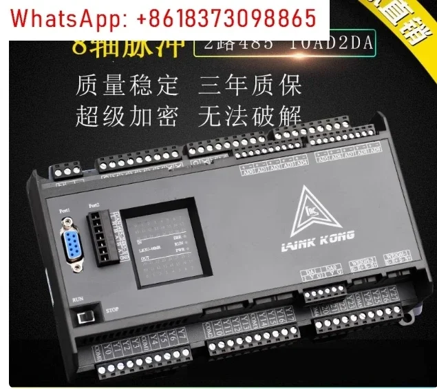 FX3U PLC 14 20 32 48 64MR/MT/MRT up to 10AD 2DA RS232 2xRS485 32000 Steps 4/8 High Speed Output CAN NTC Optional