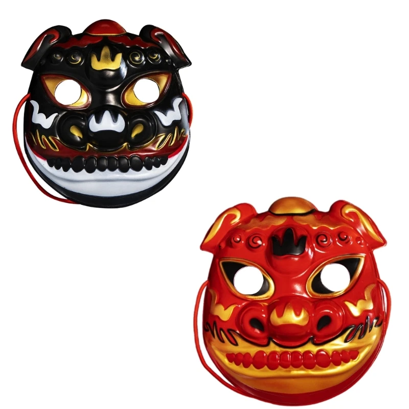 Traditional Chinese Festival Temple Fair Mask Hand Painted Mask Halloween Mask