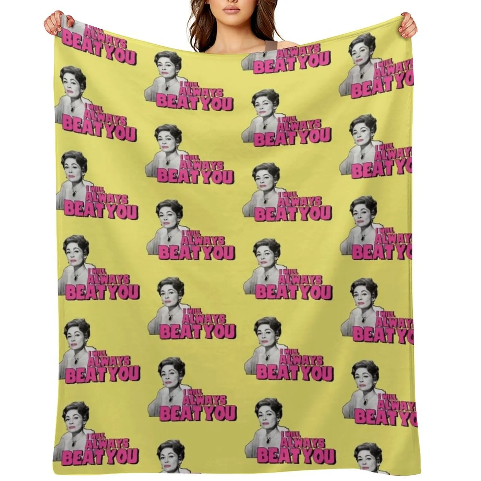 

Mommie Dearest 'Faye Dunaway IS Joan Crawford.. Movie Quote print Throw Blanket Hair Vintage Soft Big Designers Blankets