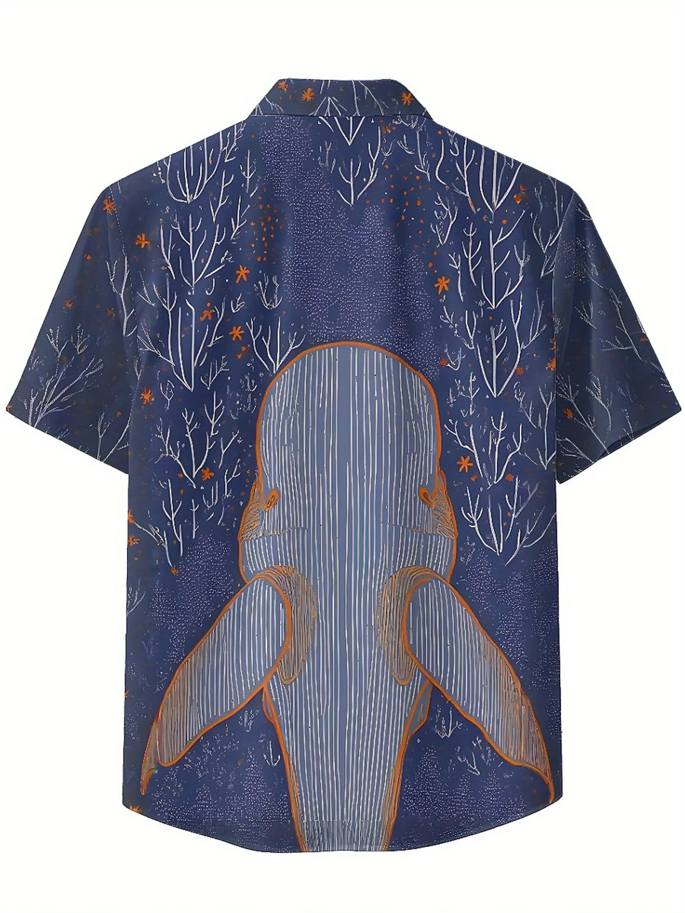 Kemeja Hawaii Ukuran Besar Pria Pola Semangat Paus Laut Dalam, Kemeja Aloha Uniseks, Kaus Atasan Musim Panas Baru, Pakaian Jalanan