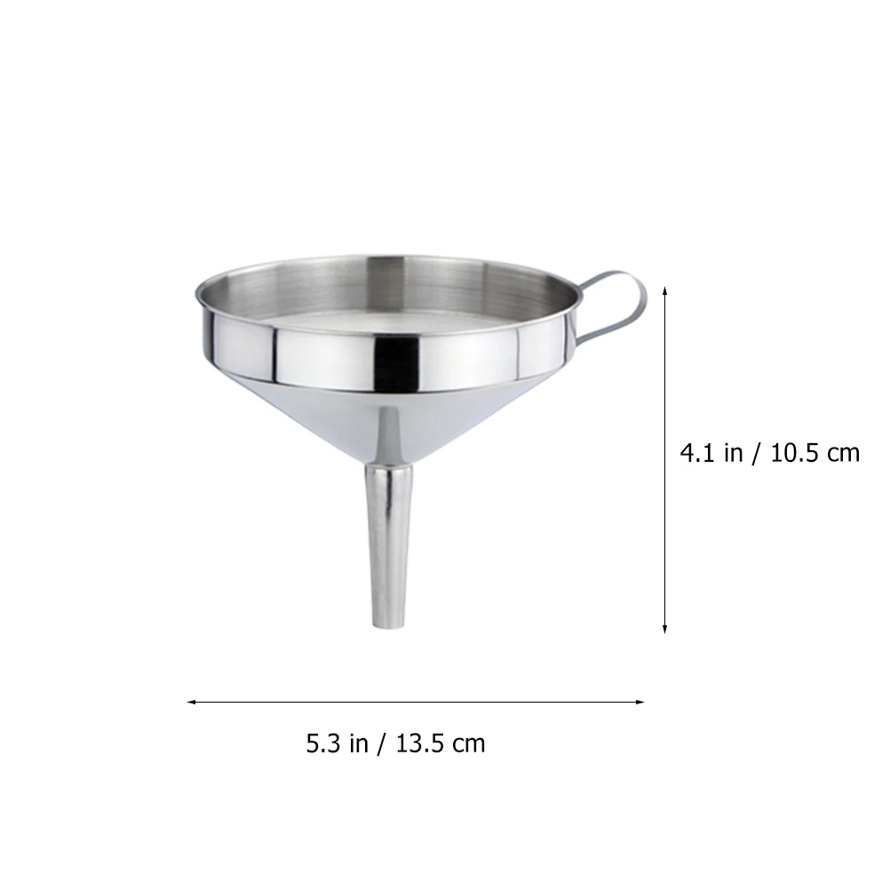 

1 Set Stainless Steel Funnel Kit Mini Kitchen Funnel For Liquids Dry Ingredients Small Mouth Filter Kitchen Bar Tools