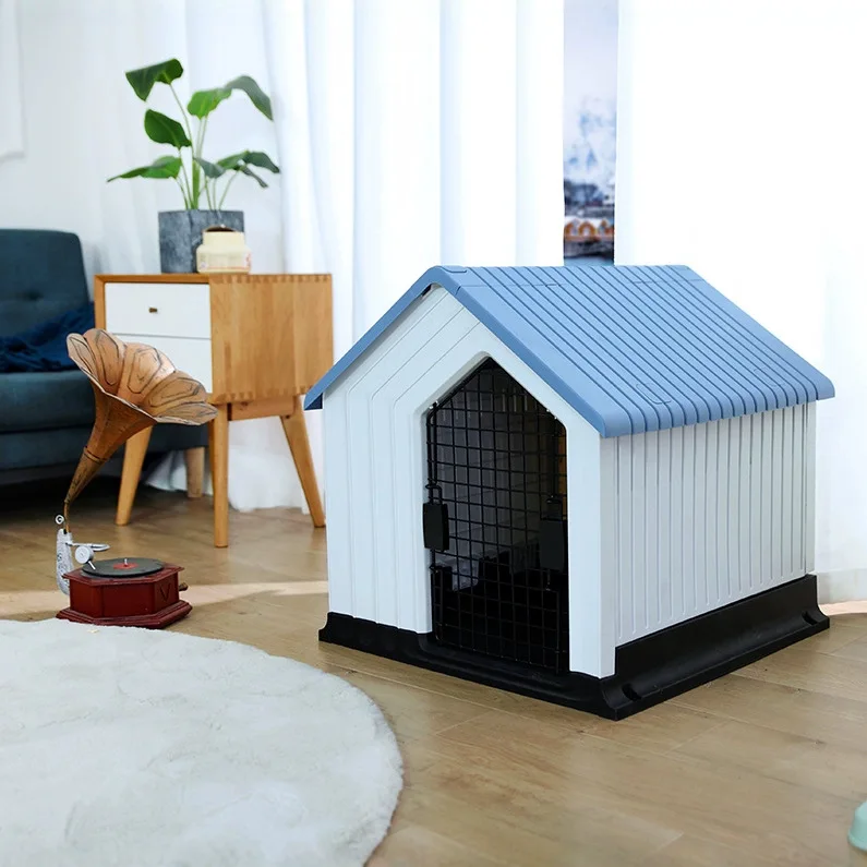 High Quality Custom Luxury Dog Kennel Removable Breathable Air Vent Modern Fashionable Waterproof Indoor Outdoor Pet House Solid