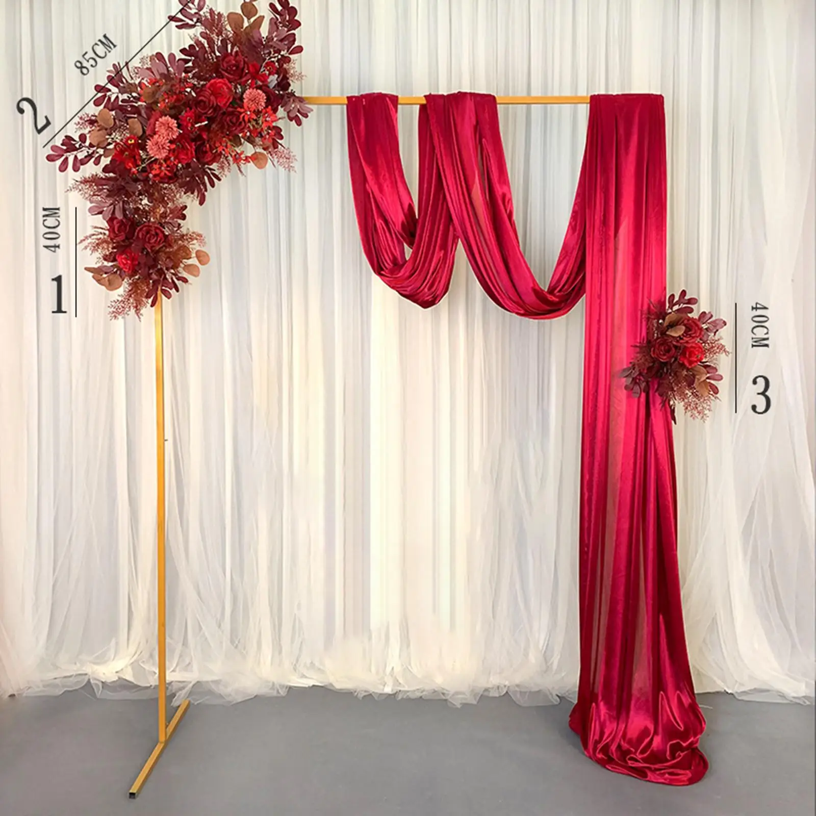 Wedding Arch Backdrop Stand Wedding Arch Stand Luxury Premium Simple Arched Backdrop Frame for Outdoor Graduation Anniversary view 3