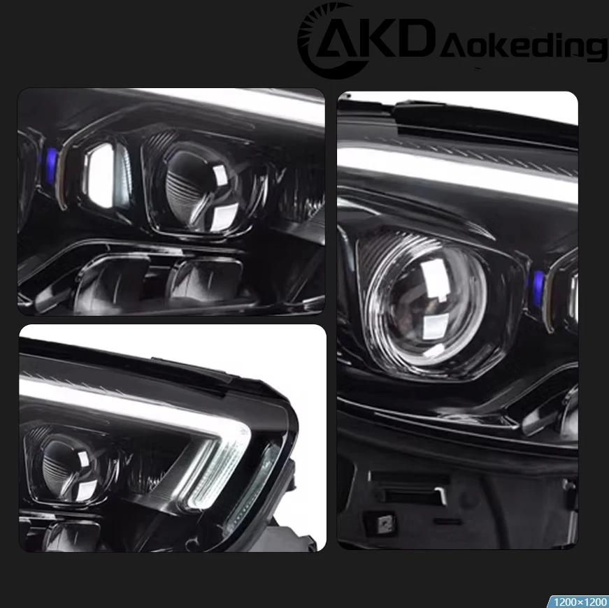 AKD Head Lamp for BENZ W213 LED Headlight 2016-2023 Headlights E200 E260 E300 DRL Turn Signal High Beam Angel Eye Projector Lens