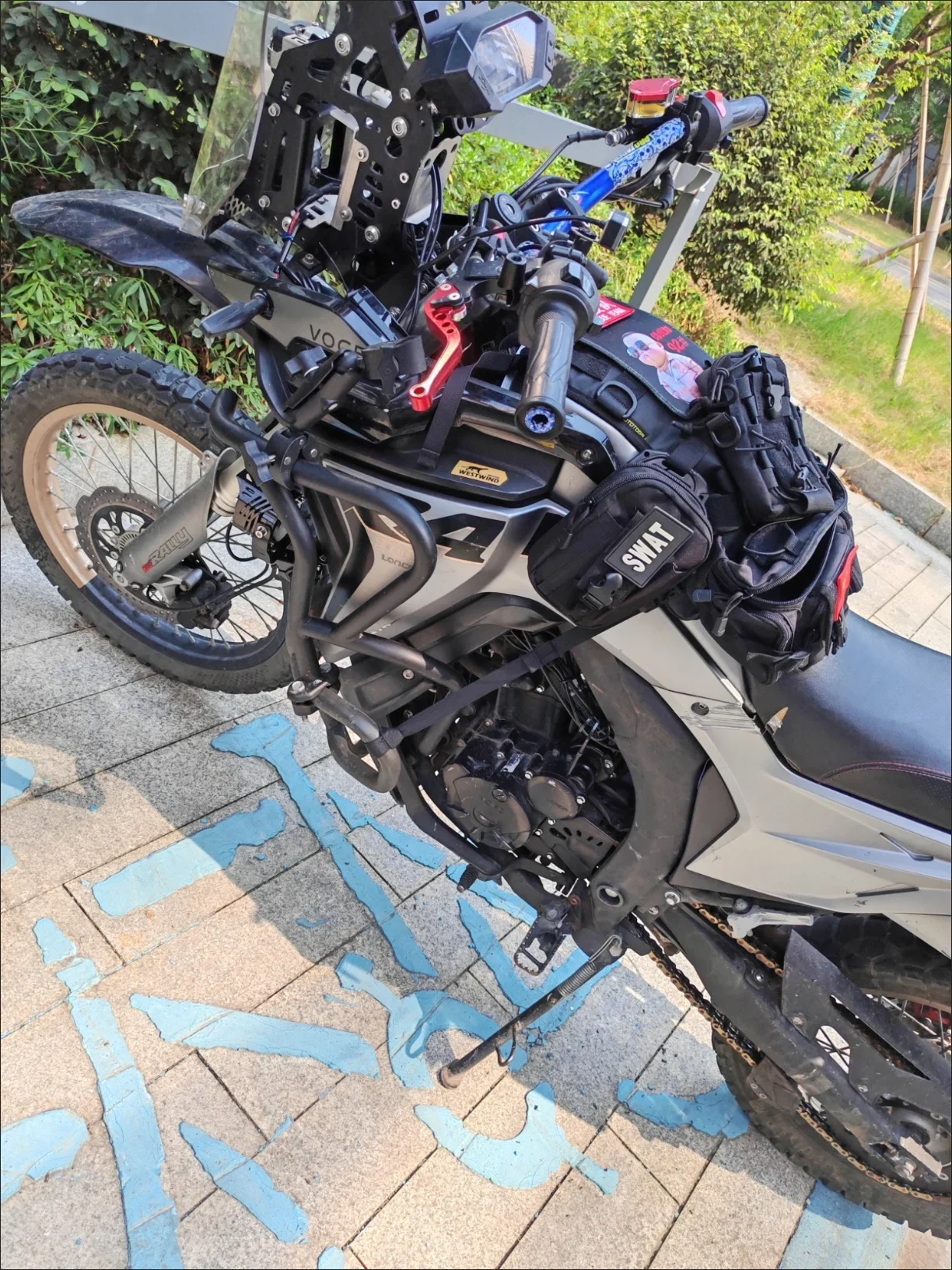 قطع غيار الدراجات النارية شريط تحطم المحرك واقي مصد السيارة تحطم بار حامي الإطار حماية ل Loncin Voge 300 رالي 300 GY 300GY