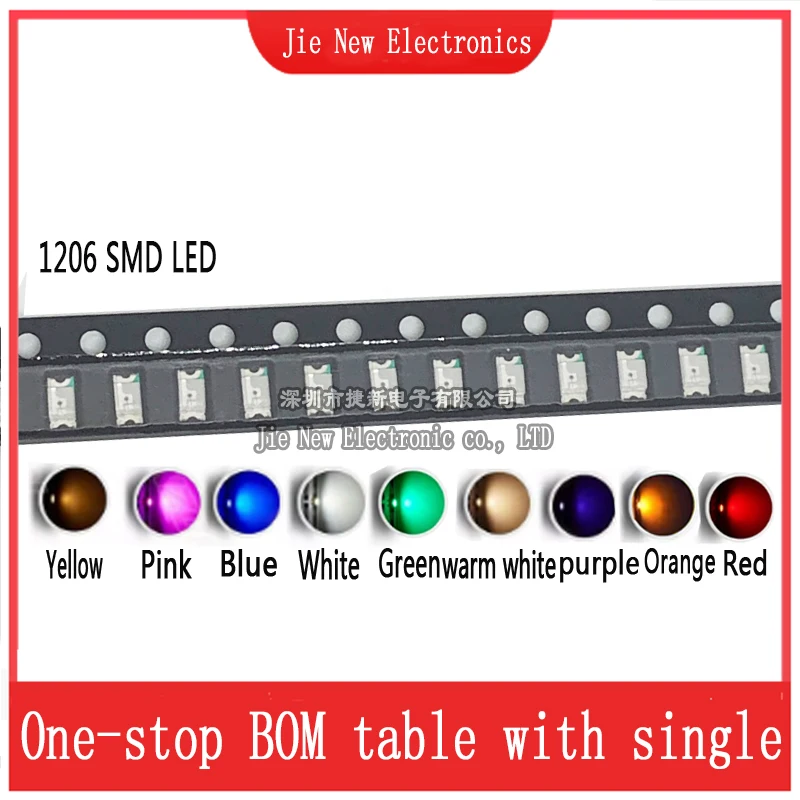 100PCS 1206 Smd Led…