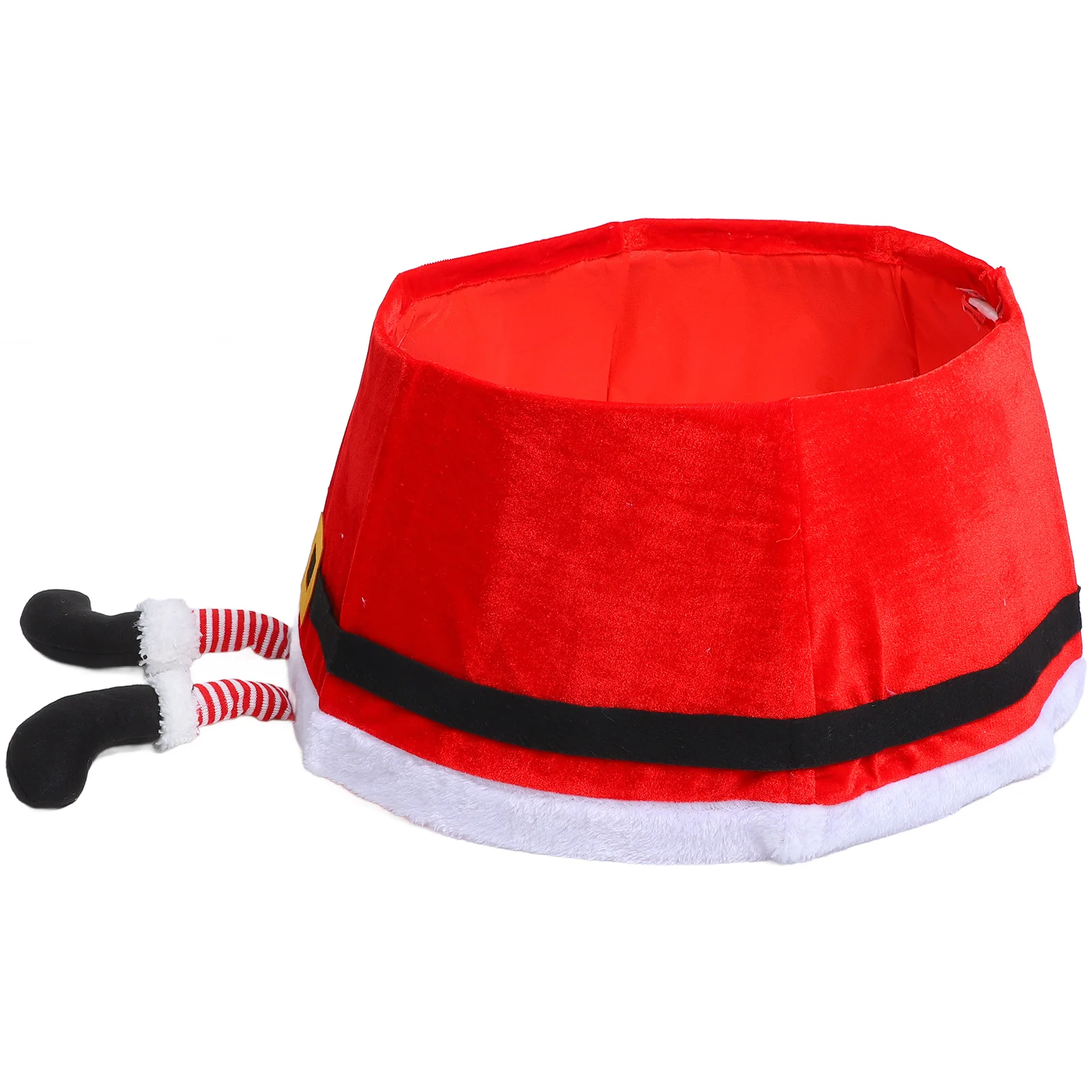 

Christmas Tree Collar Non-Woven Easy Clean Santa Claus Themed for Christmas Decor Home Office Tree Decoration