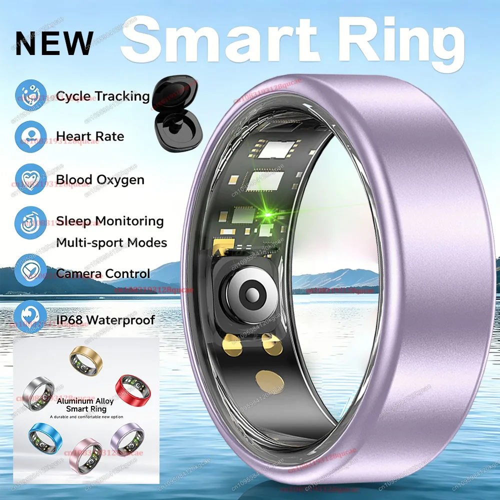 

2026 New Smart Ring Heart Rate Blood Pressure Sleep Monitoring Motion Tracking IP68 Waterproof Men Women Smart Ring Holiday Gift