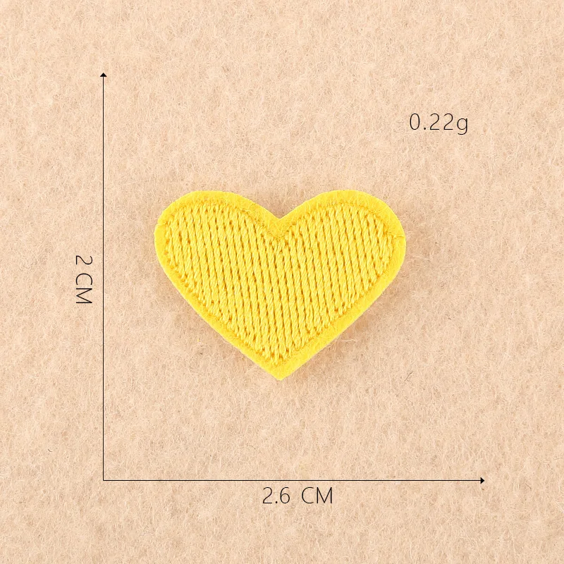 5pcs 20 Color Mini Heart Love DIY Embroidered Patch for Kids Clothing Shoes Bag Decoration Hole Repair Iron on Clothes Appliques