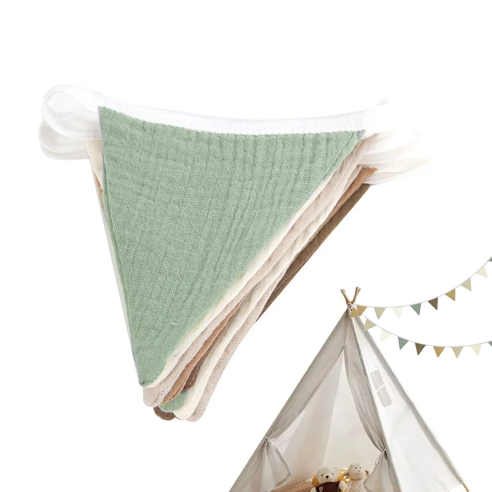 Kinder-Wimpelkette, dreieckige Wimpel, bunte Flaggen, Party-Dekoration, Banner, Zuhause, Babyparty, Karneval, Girlande, waschbar