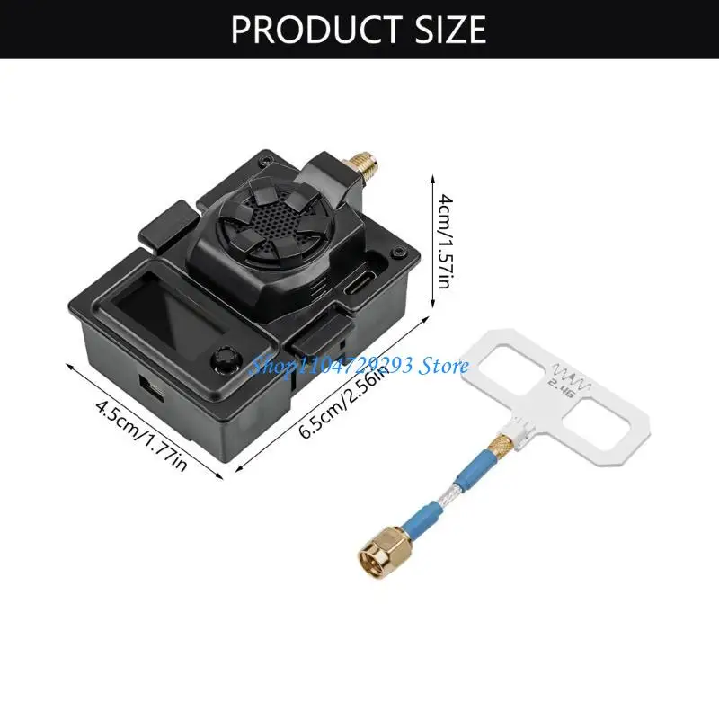 Módulo 2.4G Y2GD ExpressLRS ELRS con ventilador refrigeración pantalla OLED 500mW 1000MW