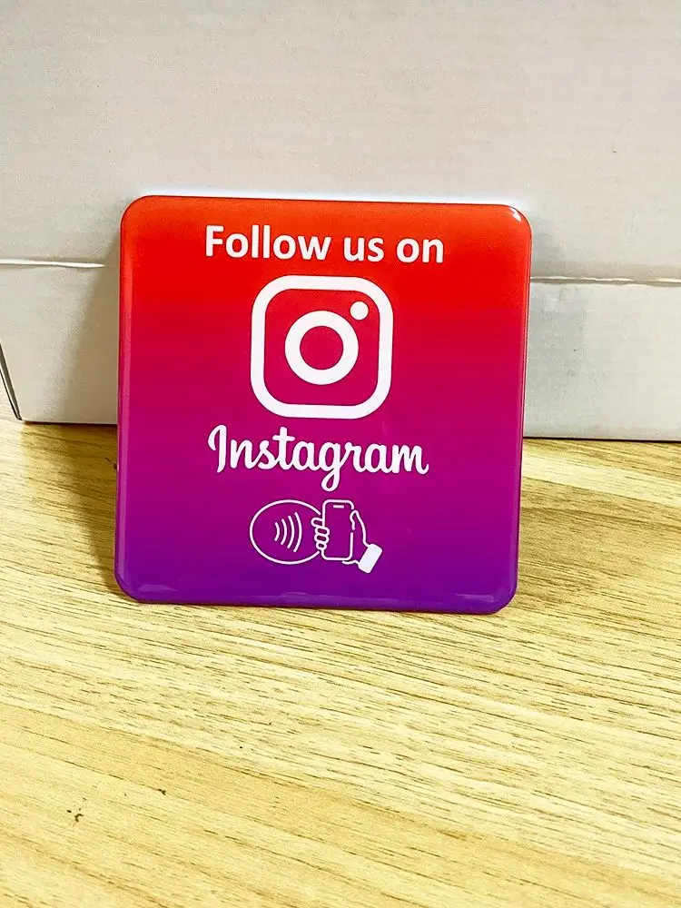 Imagem -06 - Placa de Mídia Social Adesivo Epóxi Instagram e Negócios Apenas um Toque para Obter Mais Hlxes Instagram Nfc 393