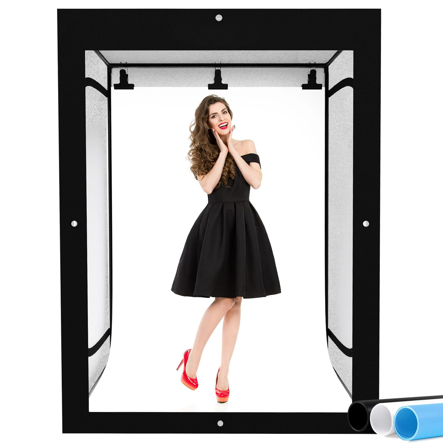 200 ซม.LED Photo Studio Photobox 240W 3 สีฉากหลังชุดเสื้อผ้าขนาดใหญ่ผลิตภัณฑ์การถ่ายภาพกล่องไฟ