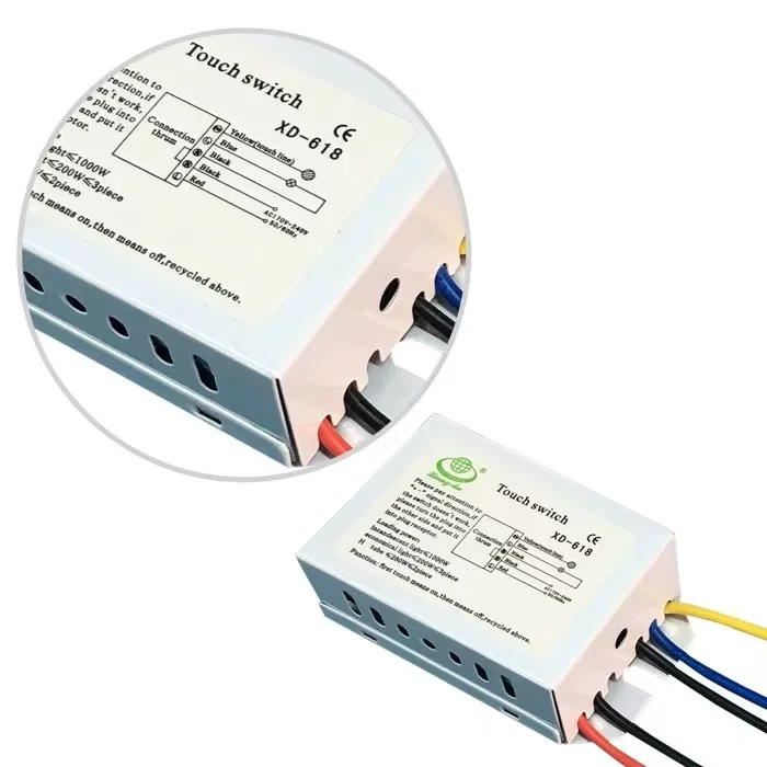 

NEW XD-618 On/OFF Touch Switch for Energy Saving Lamp and Light Pipe etc, 170-240VAC