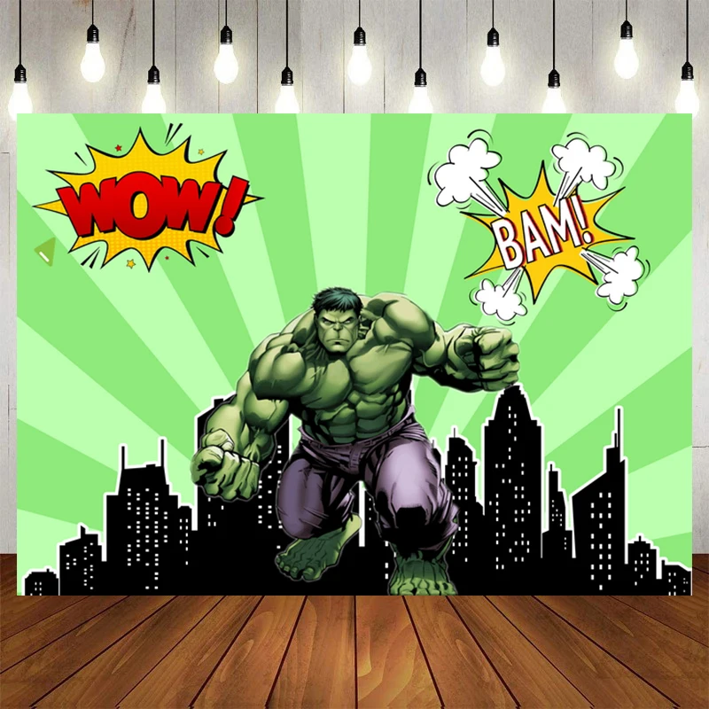 Marvel Hulk Jack thème fond tissu bannière accessoires enfants garçon fête d'anniversaire bébé douche décoration fournitures photographie