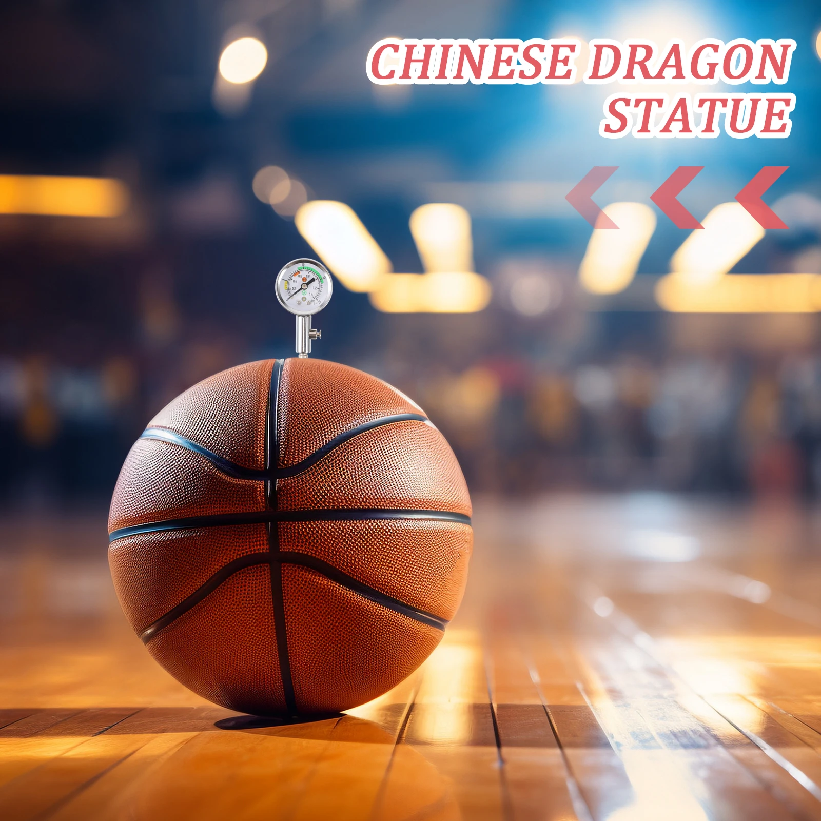 

Ball Pressure Gauge Portable Metal for Basketball Football Volleyball Accurate Sports Ball Pressure Measure Tool