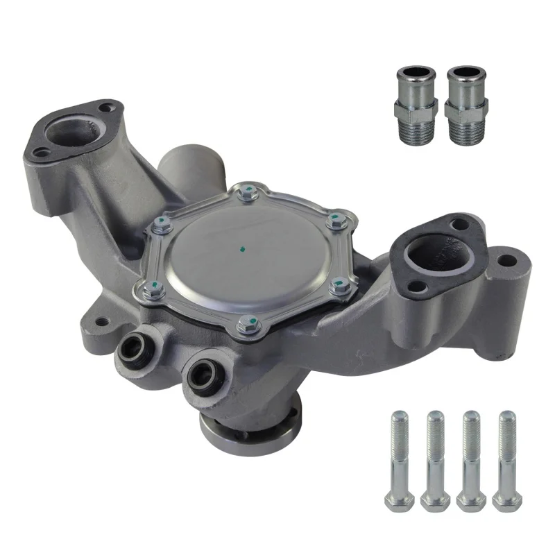 Aluminum High Flow Volume Long Water Pump For Chevy BBC LWP 396 402 427 454 V8  Engines 1969-1987  Satin/Chrome