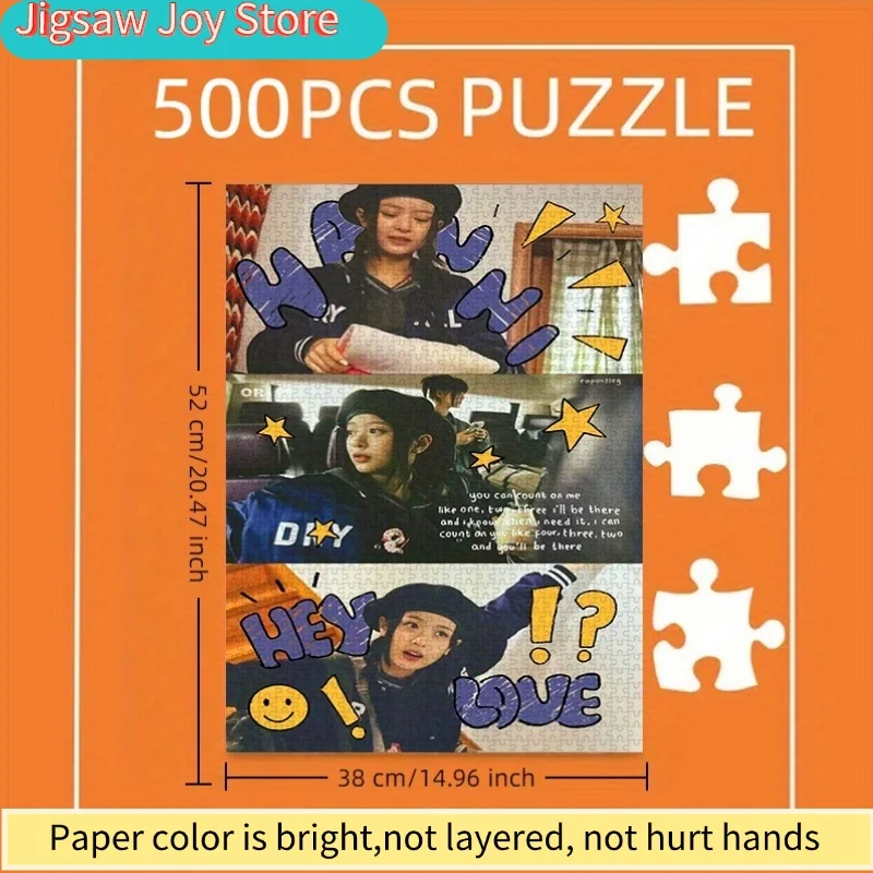 

500/1000 элементов, бумажный пазл, пазл для самостоятельной сборки, большой пазл для взрослых, ретро-фото с милой девушкой, молодежная энергия, подходит для досуга