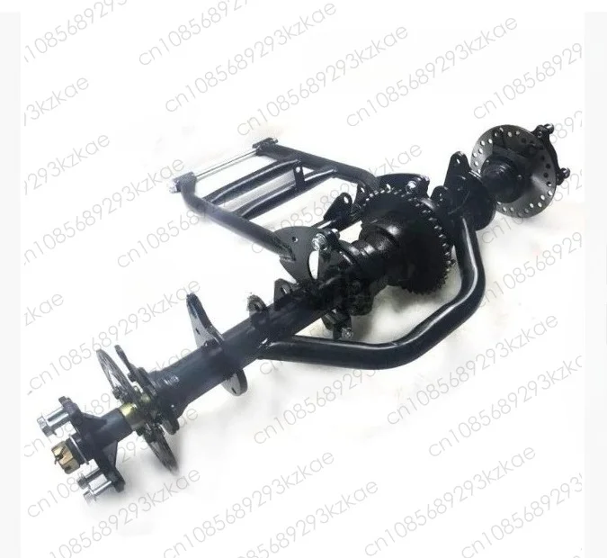 Heavy-Duty Chain Drive Rear Axle Assembly for 4WD ATV & Go-Kart Conversion, Dual Disc Brake & Differential (81cm/100cm)