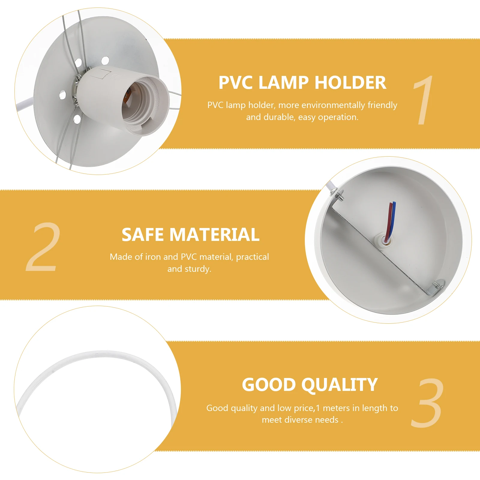 

Pvc Ceiling E27 Socket Durable Lamp Decorative Home Easy Install Light Bulb Holder For E27 Bulbs Pvc Light Socket Lamp Holder