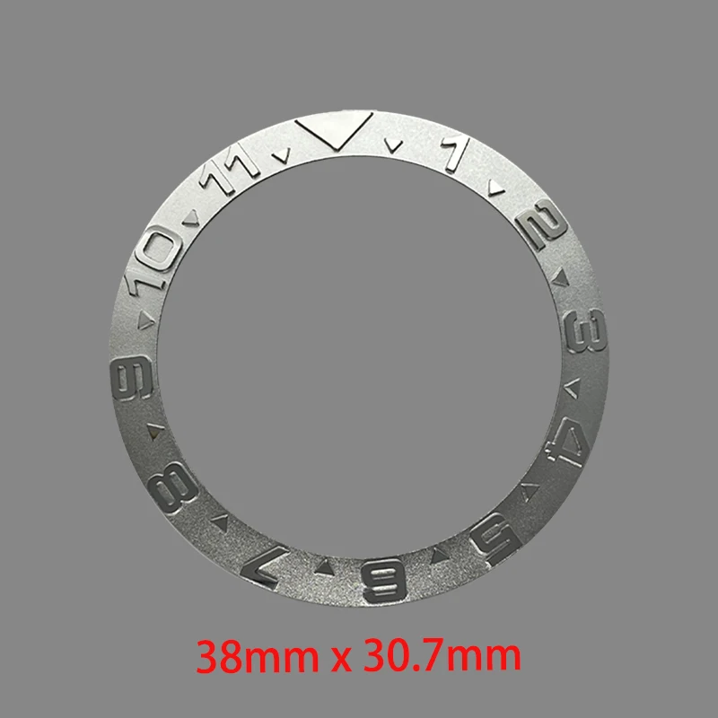38mm×30.7mm Curved Metal Bezel Insert Ring Fits For GMT SRPD SKX007 SKX009 Watch Case NH35 NH36 Movement Men Watch Parts Refit