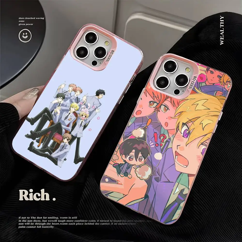 

Ouran High School Host Club Phone Case For iPhone 16,15,14,13,12,11,Mini,Pro,SE,MAX,plus,Pink Matte Silicone Cover