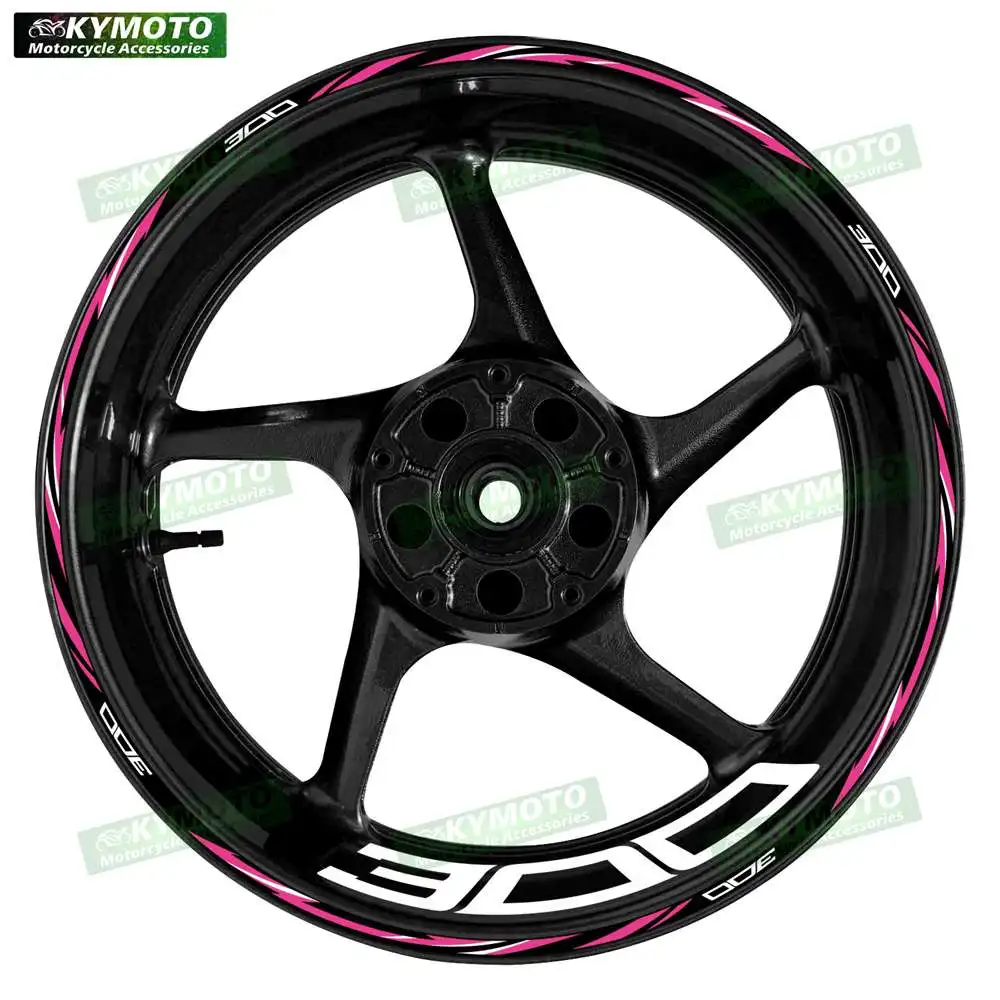 

For Z300 Z 300 reflective motorcycle accessories stickers 17 inch front and rear rim decals off-road fairing decoration