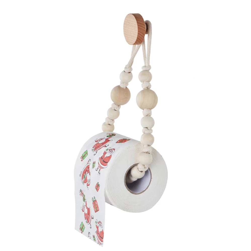 

Вешалка для полотенец без гвоздей с деревянным крючком для ванной комнаты, вешалка для бумажных полотенец, набор аксессуаров для ванной комнаты и туалета, деревянный держатель для бумаги в стиле бохо