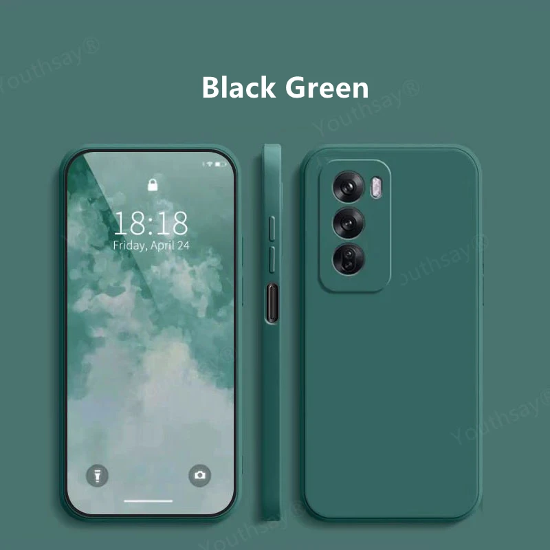 For OPPO Reno 12 Case Cover OPPO Reno 12 Pro Fundas Coque Original Liquid Silicone Soft TPU Phone Bumper For OPPO Reno 12 5G