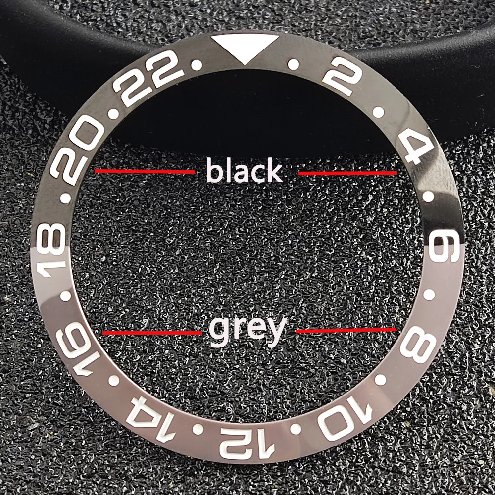 38mm GMT ceramic bezel, alternating black and gray bezels, suitable for 40mm case, NH34NH35 case accessories