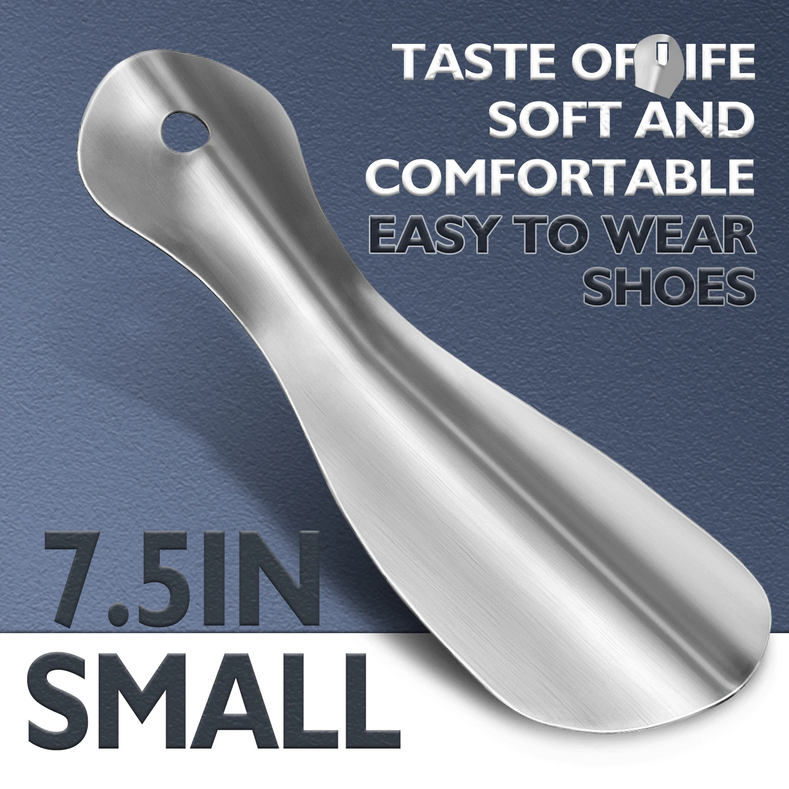 2Pcs Long Handle Shoe Horn 16.5 ‘’ 7.5‘’  With Leather Cover Metal Spoon Travel Wear Shoe Helper Lifter Lazy