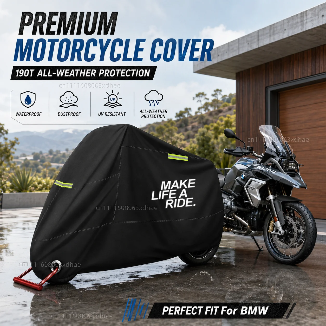 

Premium Motorcycle Cover All Weather Dust Rain UV Protection 190T Oxford Cloth For For BMW R1200GS R1250GS R 1200GS R1250 GS R
