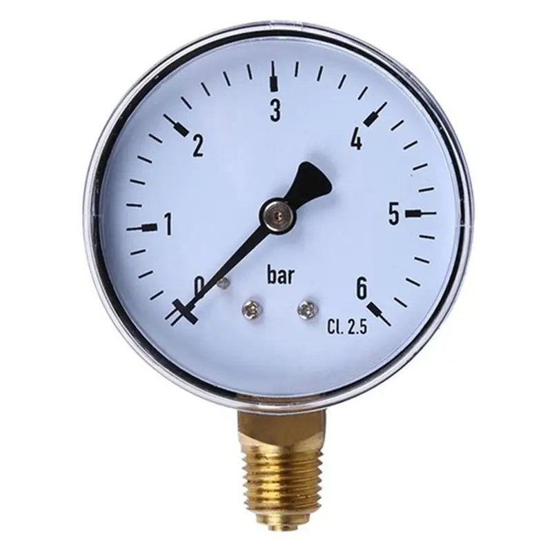 

Гидравлический манометр ABDJ 0-6 бар, 1/4 NPT, для воздушного компрессора, с циферблатом 2,3 дюйма, высокопрочный