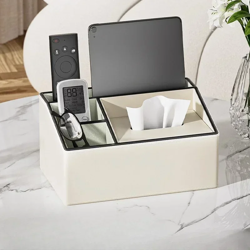 Desktop tissue box, multi-function remote control storage box, bedroom sundries pumping carton, home living room storage