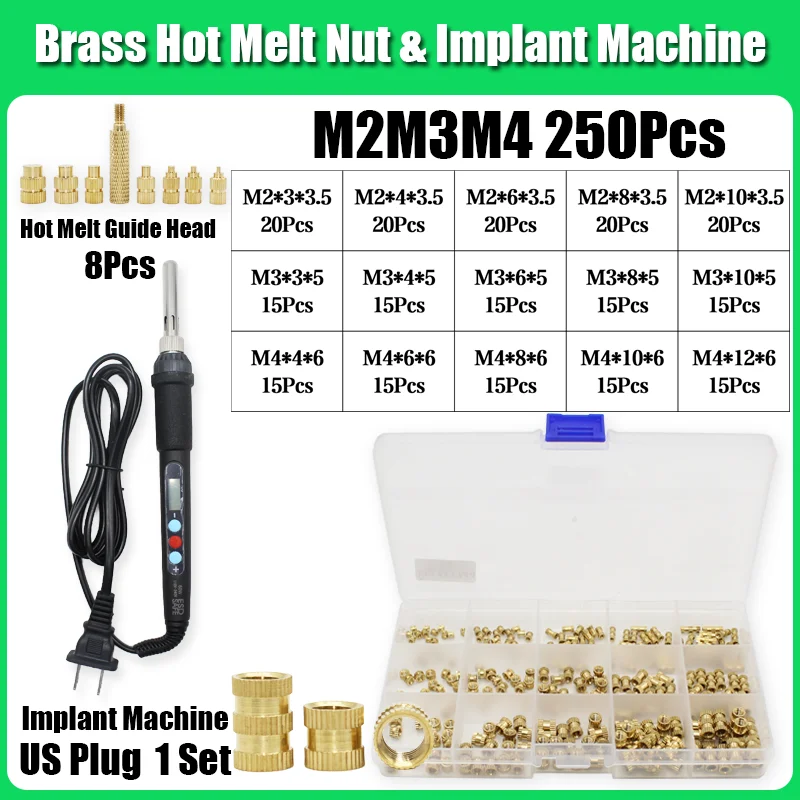 Einsätze TS100 Lötkolbenspitze Messing Heat Set Einsatzmutter Gewinde Hot Melt Guide Head 3D-Druck Einbettung Kupfermutter Einsetzen – Detail 12