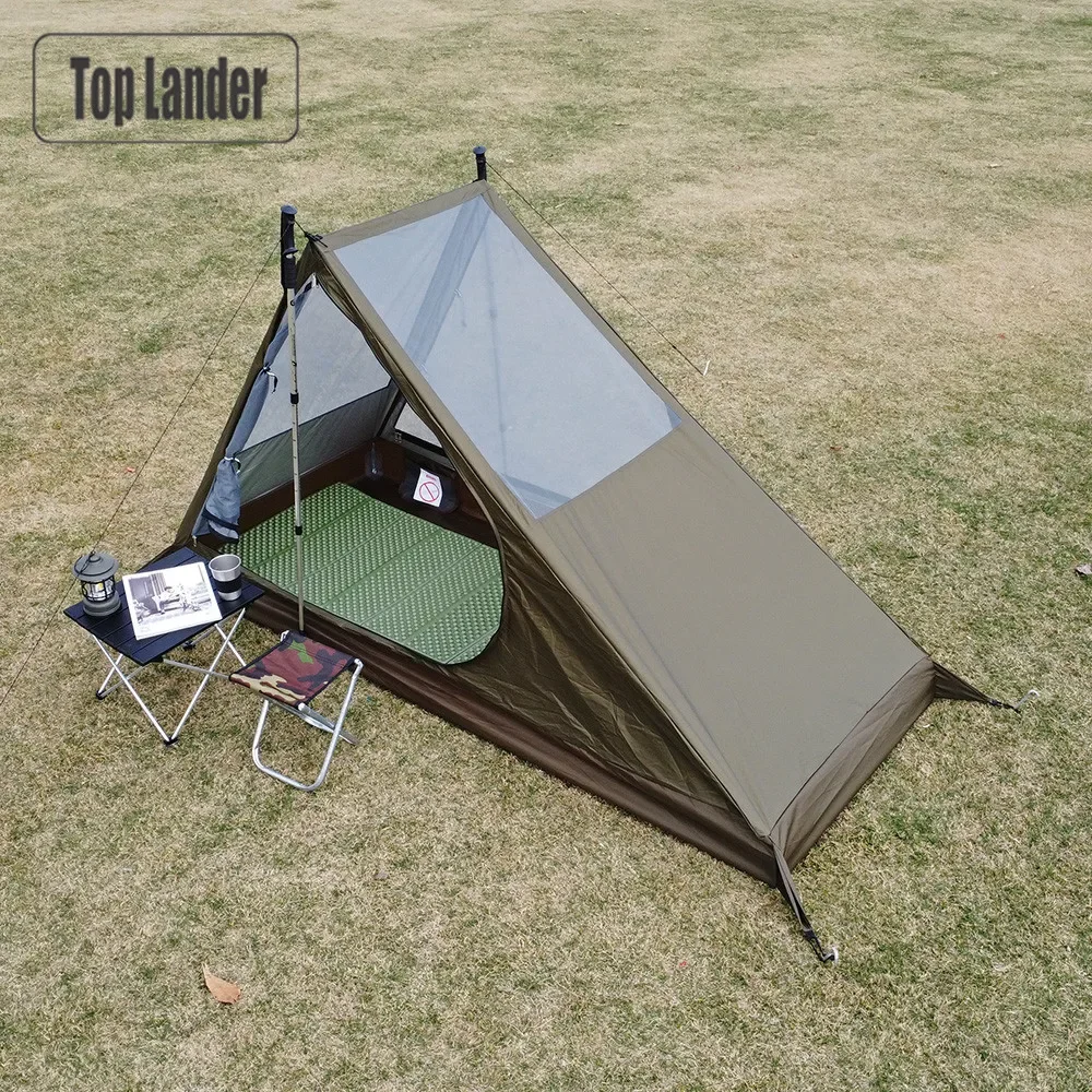 

Outdoor Mesh Tent 1 Person Ultralight Tent Quick Setup Backpacking Shelter Breathable Mosquito Proof for Camping Hiking Trekking