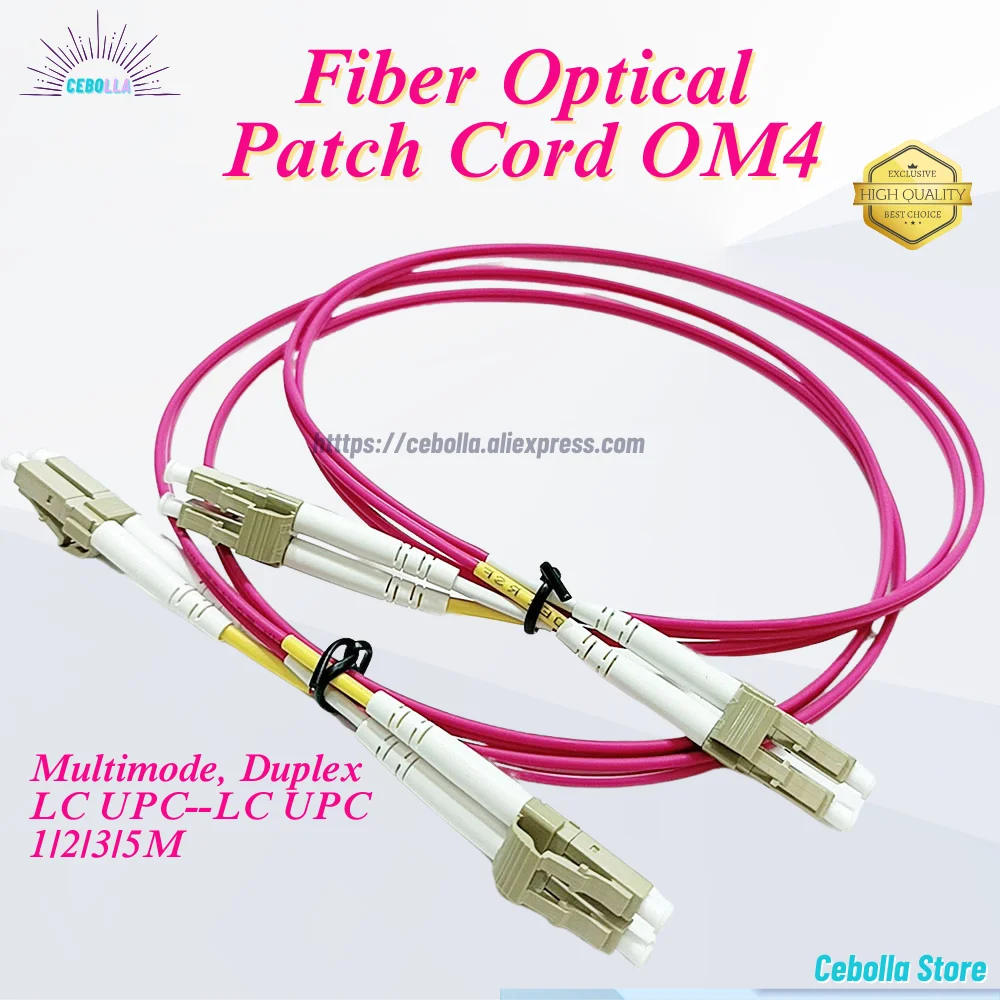 

10Pcs/Lot LC-LC OM4 10 Gigabit Multimode Optic Patch Cord 50/125 2.0/3.0Mm 2Core1-5M Duplex Fiber Jumper Pigtail