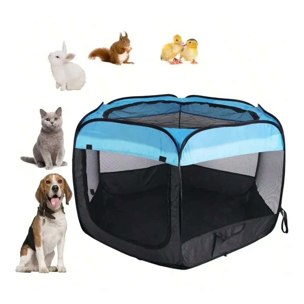 

Playpen Indoor Cats Enclosed, Portable Pet Dog Playpen, Puppy Small Dog Tent Crates Cage, 29x29x16, Beige, 1Pack