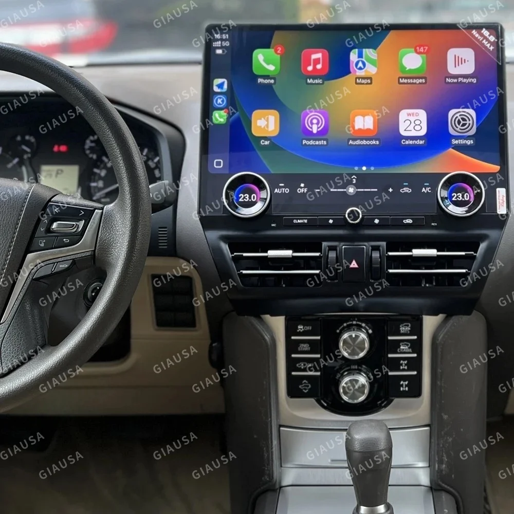 16.8 "لتويوتا برادو لاند كروزر 150 2010-2021 راديو السيارة الاندورويد شاشة تعمل باللمس Carplay نظام تحديد المواقع مشغل فيديو الملاحة الوسائط المتعددة