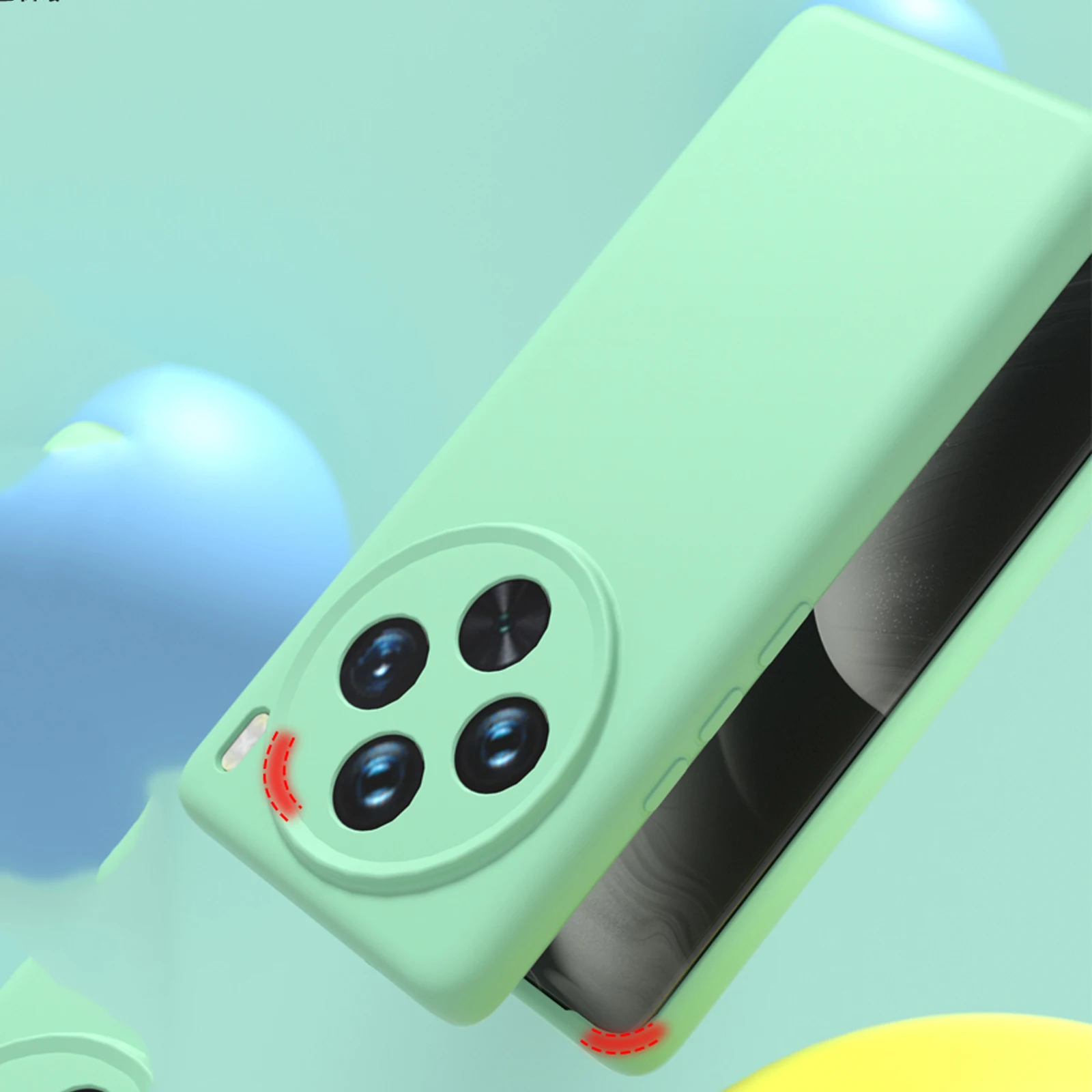 Soft Liquid Silicone Phone Case For VIVO X100 Ultra X300S X200 Pro Mini X300Ultra , Slim Skin Fleece Camera Protection Cover
