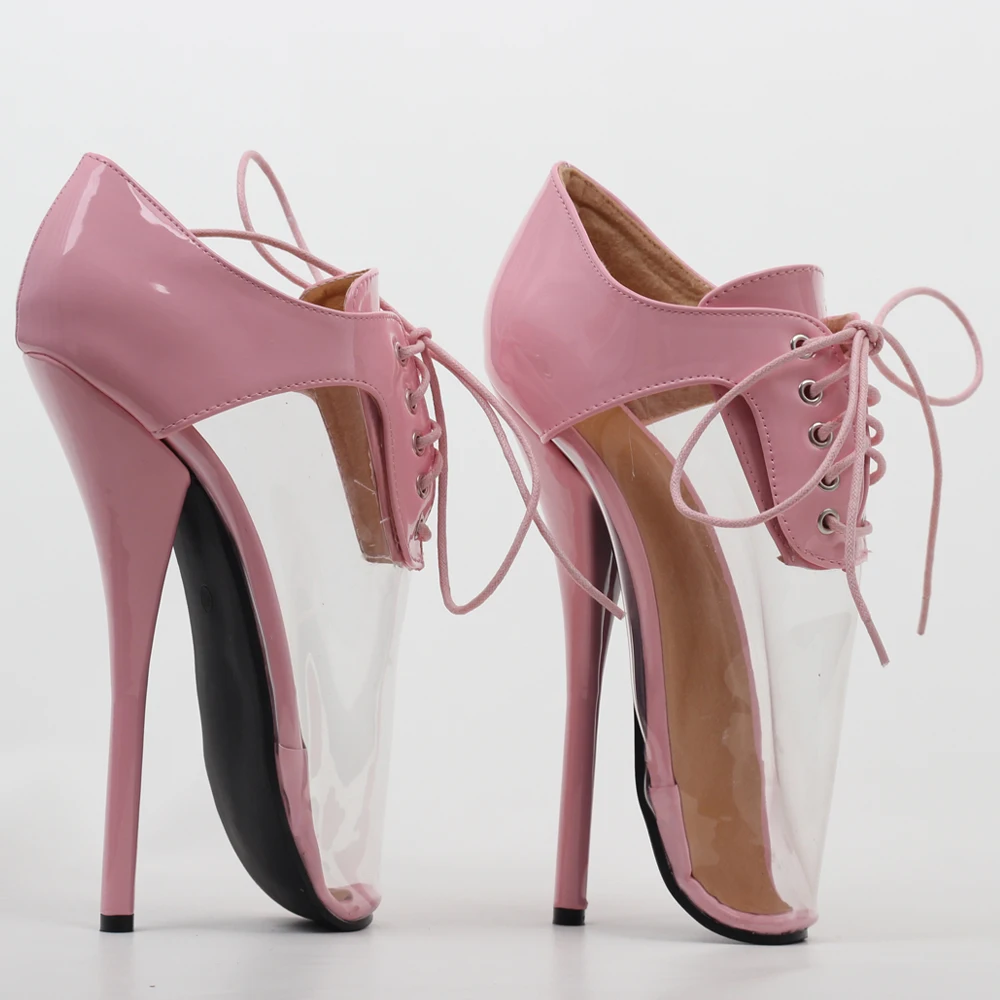 جديد 18 سنتيمتر/7 "كعب عالٍ للجنسين مضخات الباليه مثير حجم كبير 5-15