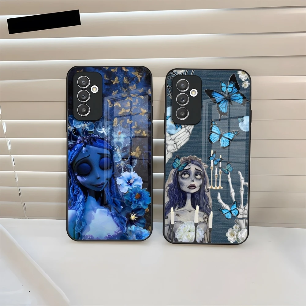 Corpse Bride Phone Case Glass for Samsung Galaxy S20 S24 S21 S22 S23 Ultra Fe Plus A34 A54 A24 A52 A53 M54 Cover