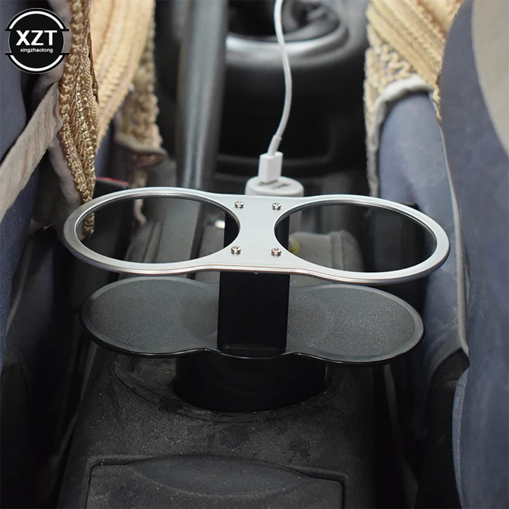 

High quality Universal Double Hole Car Cup Holder / Drinks Holders Automotive Mount Holder Stand Car Bracket Drink Holder NEW